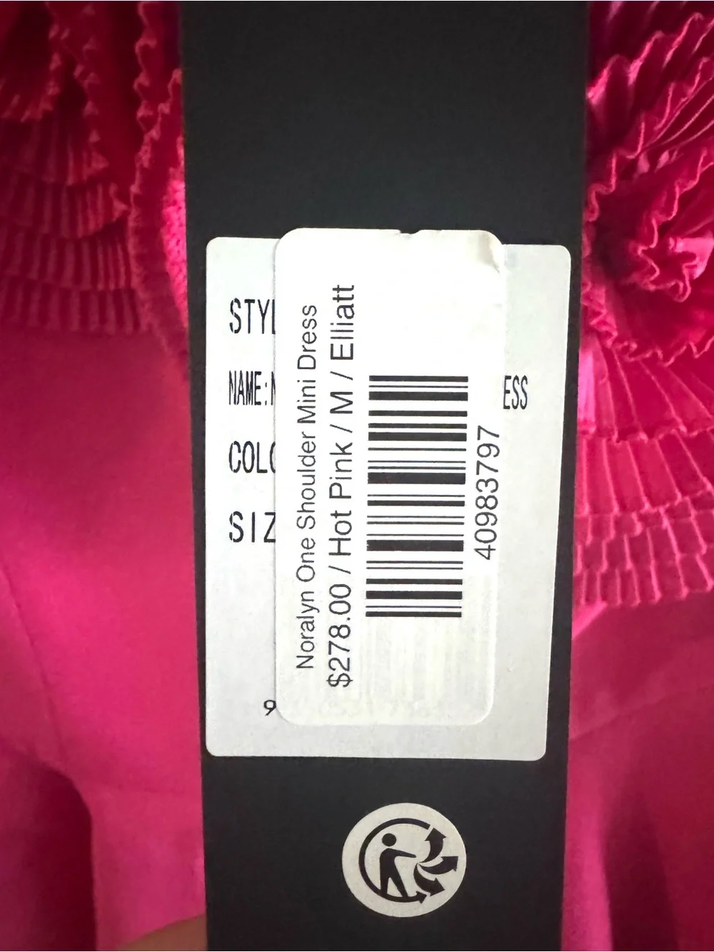 NWT Elliatt Noralyn Hot Pink Circle Skirt - High Waist A-Line Mini Dress - Picture 9 of 9